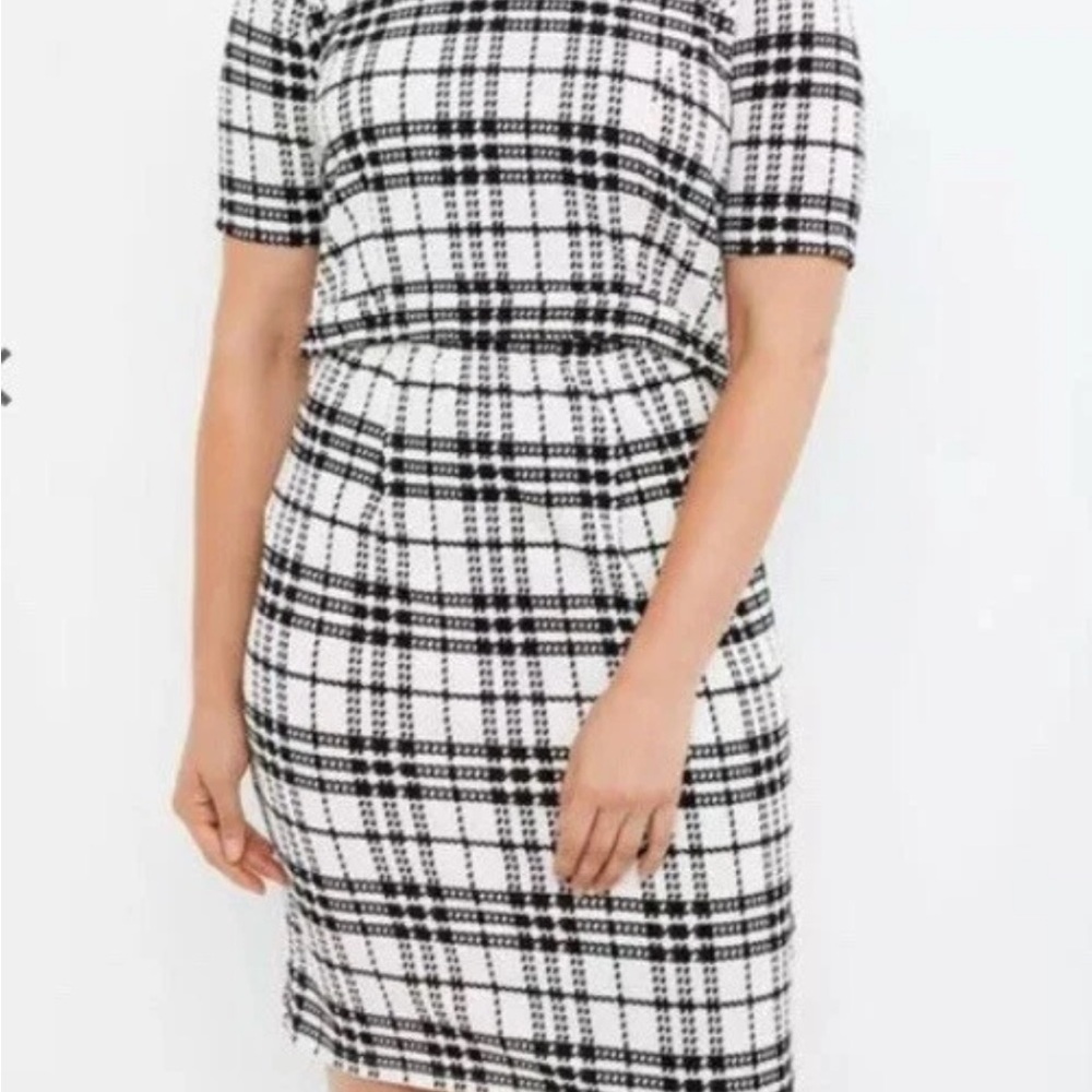 Motherhood maternity plaid dress nursing alignment small NWT